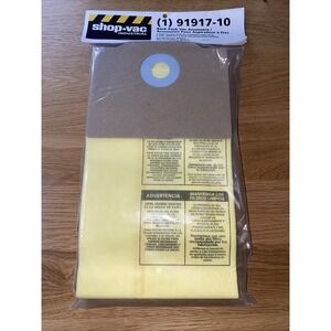 Shop-Vac 9191710 Genuine Back Pack Vacuum Collection Filter Bag, 5-Pack
